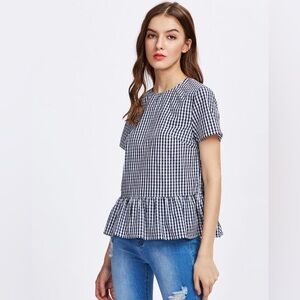 White Birch gingham top